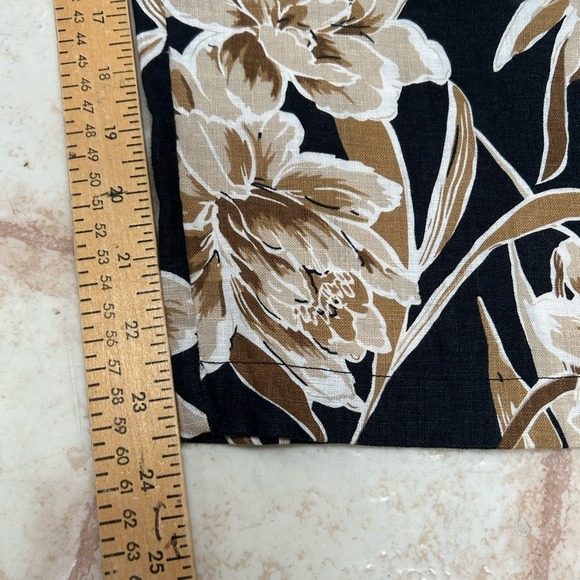 Amanda Smith Womens Ankle Pants SideZip 100% Linen Large Tropical Floral Print - Picture 8 of 9
